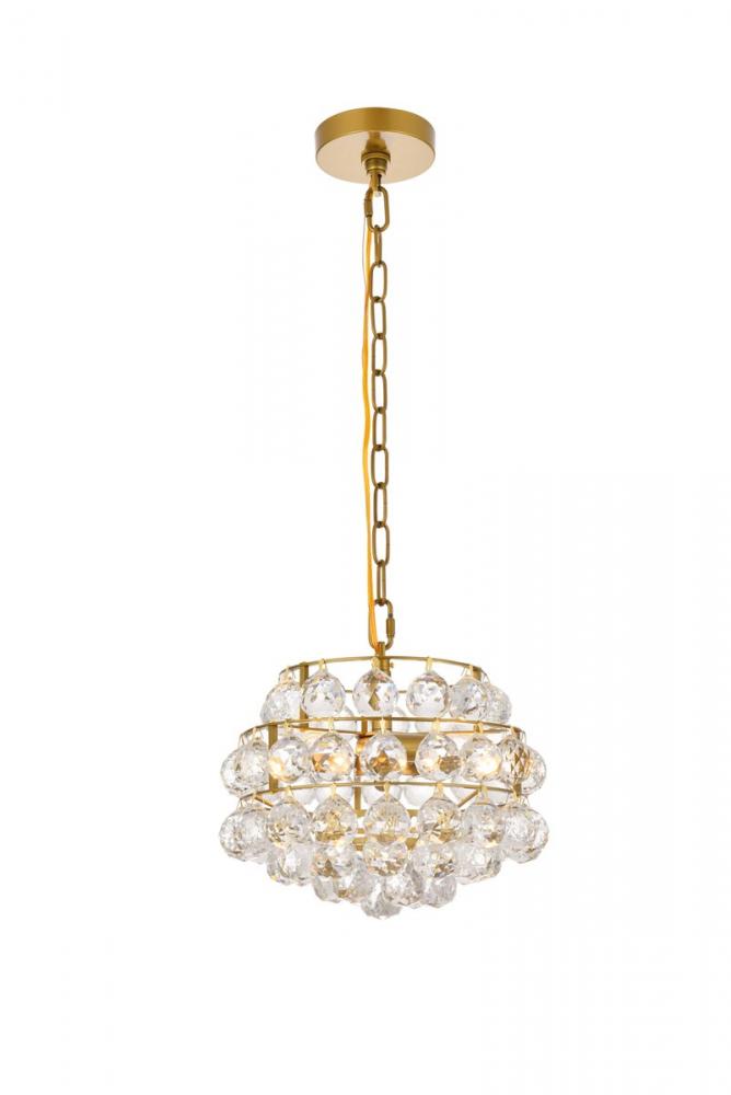 Savannah 12 inch pendant in brass