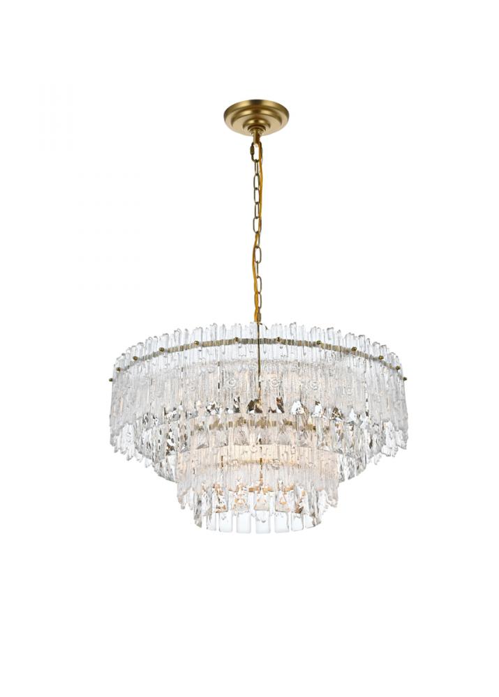 Pendant D21&#34; x H11&#34; L6 Satin Gold