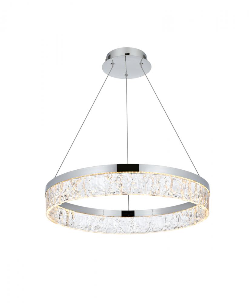 Linden Hang D21.5&#34;xH3&#34; 25W DIM 3CCT Chrome