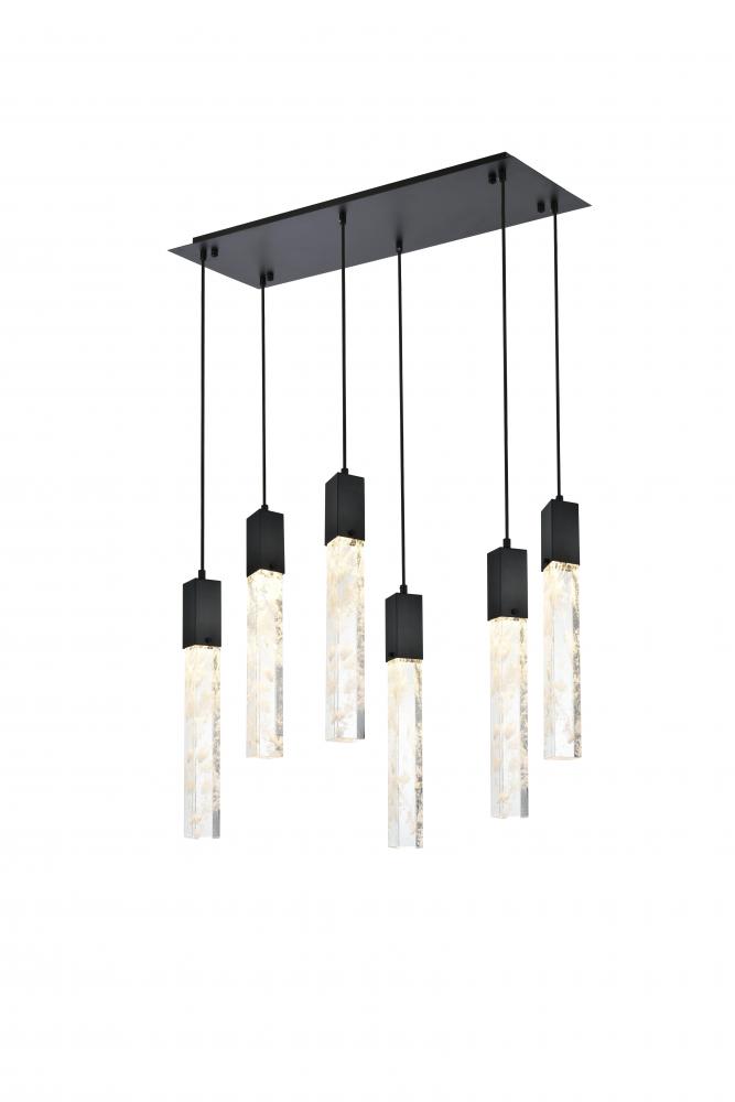 Pendant L32&#34;W12&#34;H24&#34;L6 Black