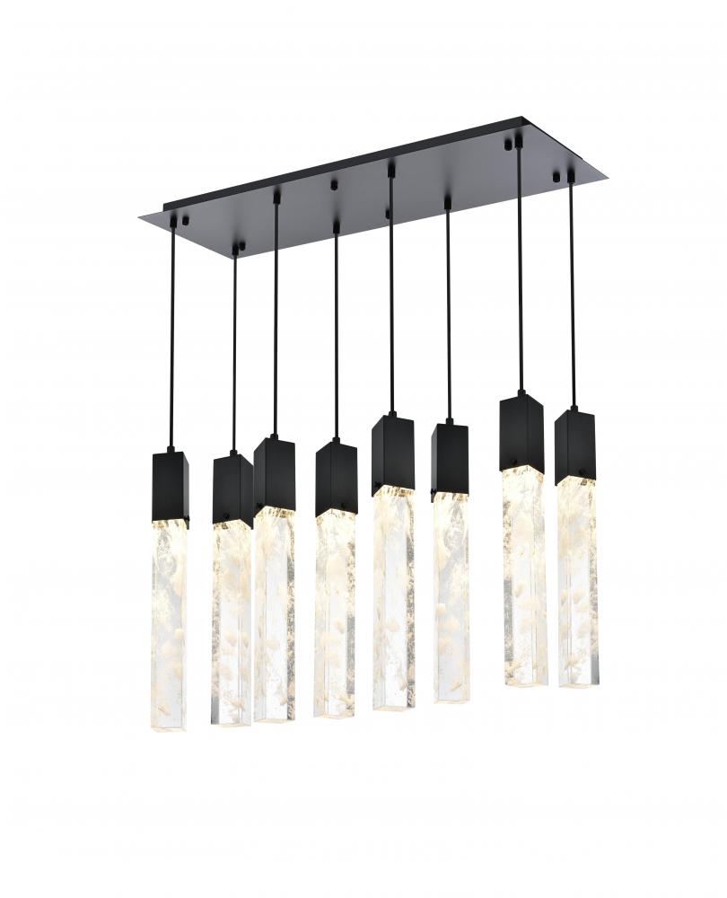 Pendant L36&#34;W12&#34;H24&#34;L8 Black