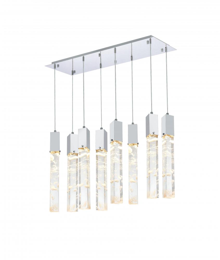 Pendant L36&#34;W12&#34;H24&#34;L8 Chrome