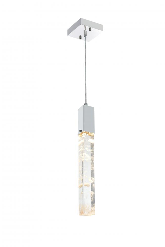 Pendant L5&#34;W5&#34;H24&#34;L1 Chrome