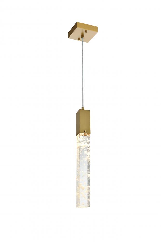 Pendant L5&#34;W5&#34;H24&#34;L1 Satin Gold