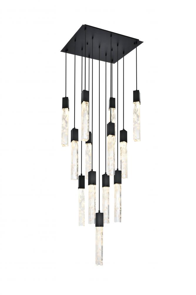 Pendant L26&#34;W26&#34;H24&#34;L13 Black