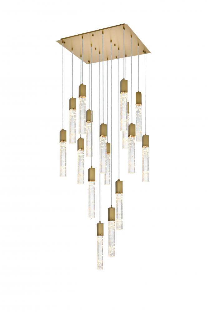 Pendant L30&#34;W30&#34;H24&#34;L16 Chrome