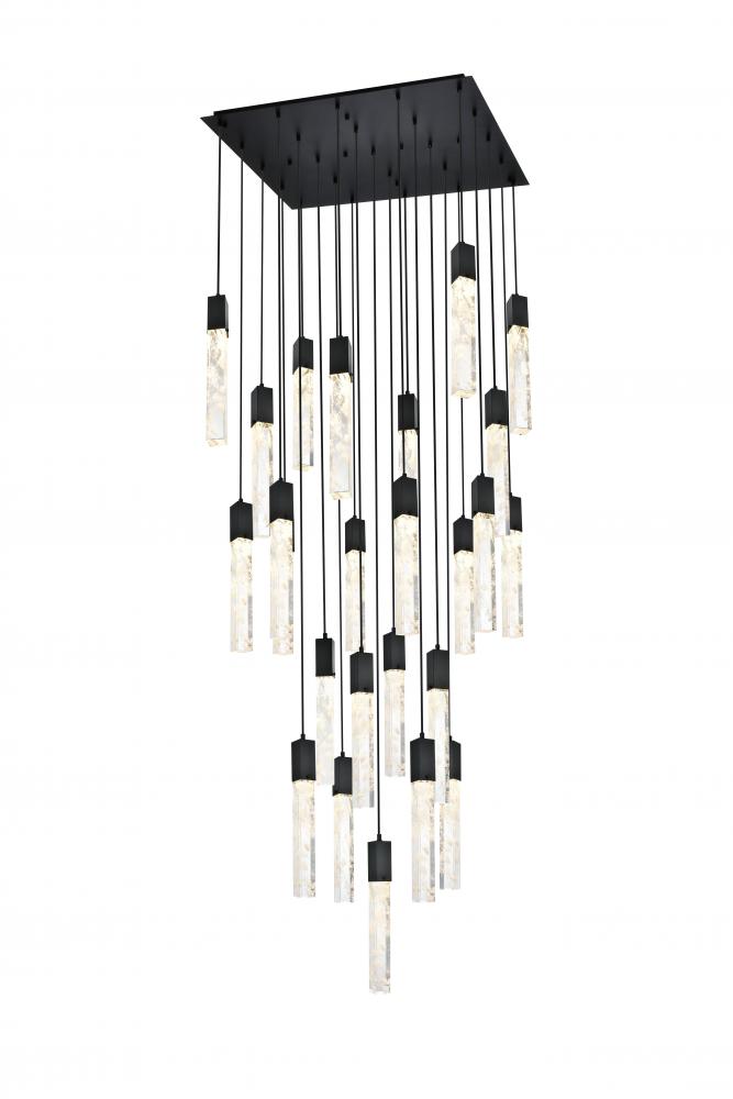 Pendant L30&#34;W30&#34;H24&#34;L16 Satin Gold