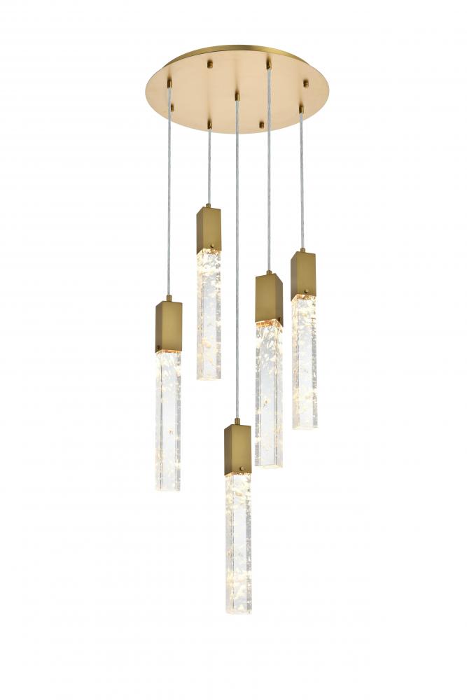 Pendant D20&#34;H24&#34;L5 Satin Gold