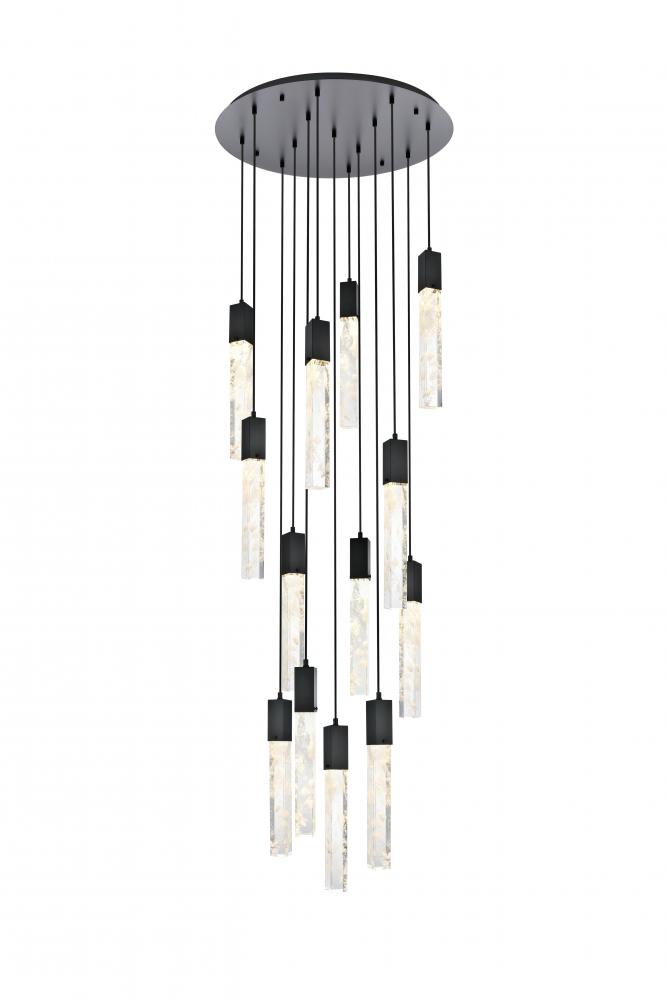 Pendant D30&#34;H24&#34;L13 Black