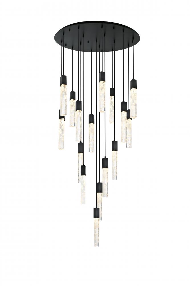 Pendant D36&#34;H24&#34;L16 Black