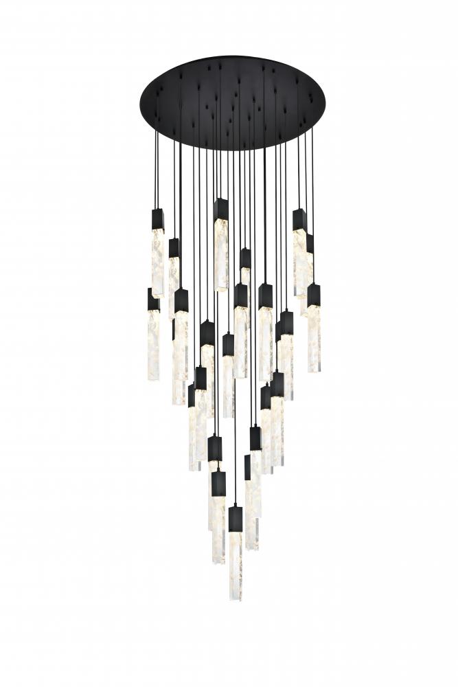 Pendant D42&#34;H24&#34;L25 Black