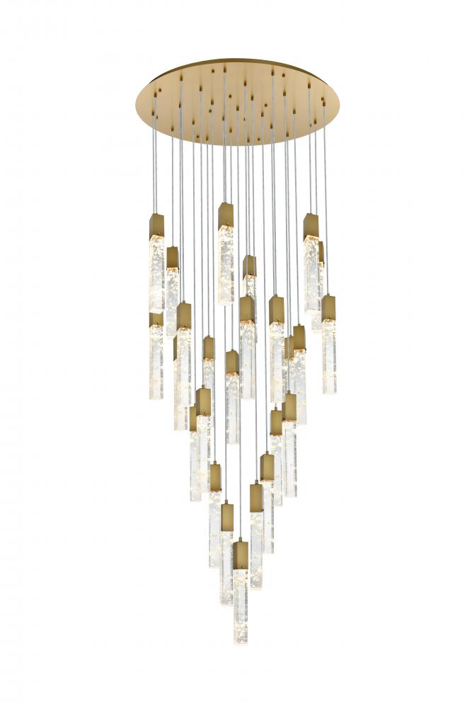 Pendant D42&#34;H24&#34;L25 Satin Gold