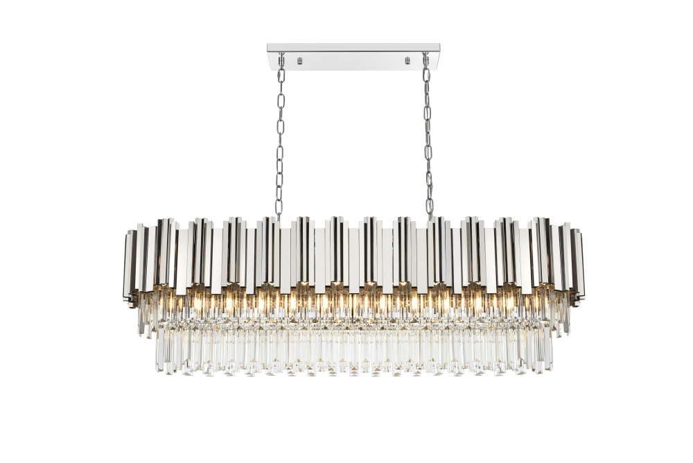 Pendant L47&#34;W14&#34;H14&#34;L12 Chrome