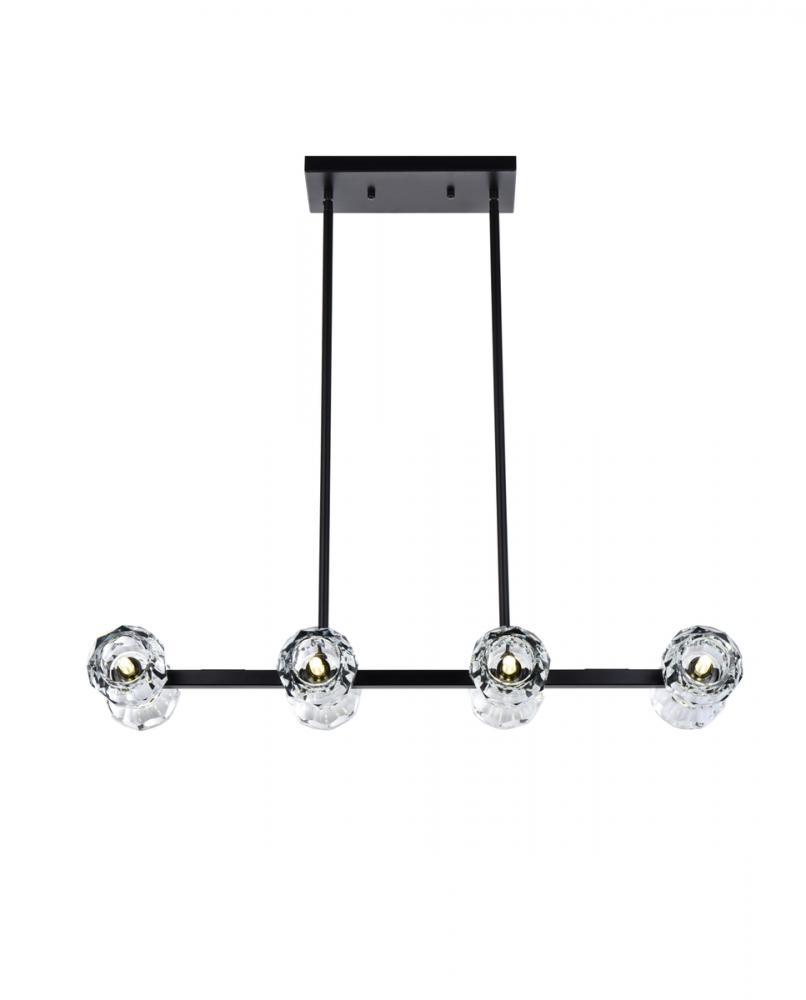 Eren Pendant L31&#34; W8&#34; H3.5&#34; L8 Black