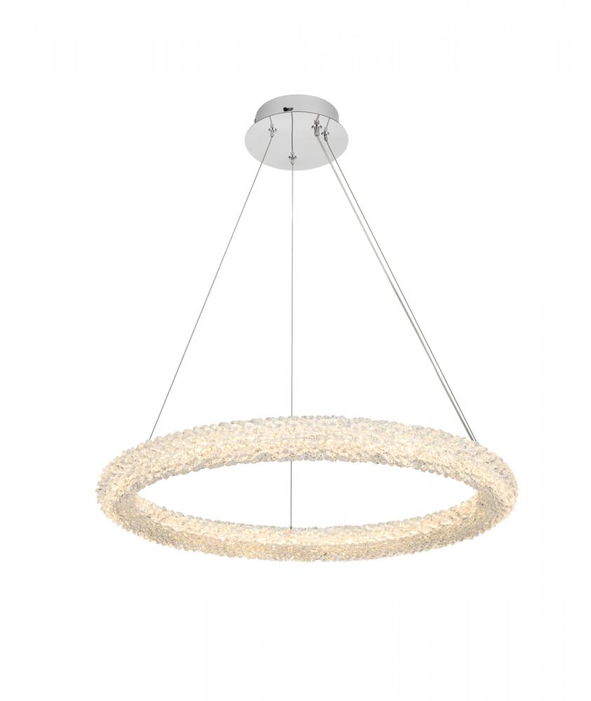 Bowen Hang D26&#34; H2.5&#34; LED 36W DIM 3CCT  Chrome