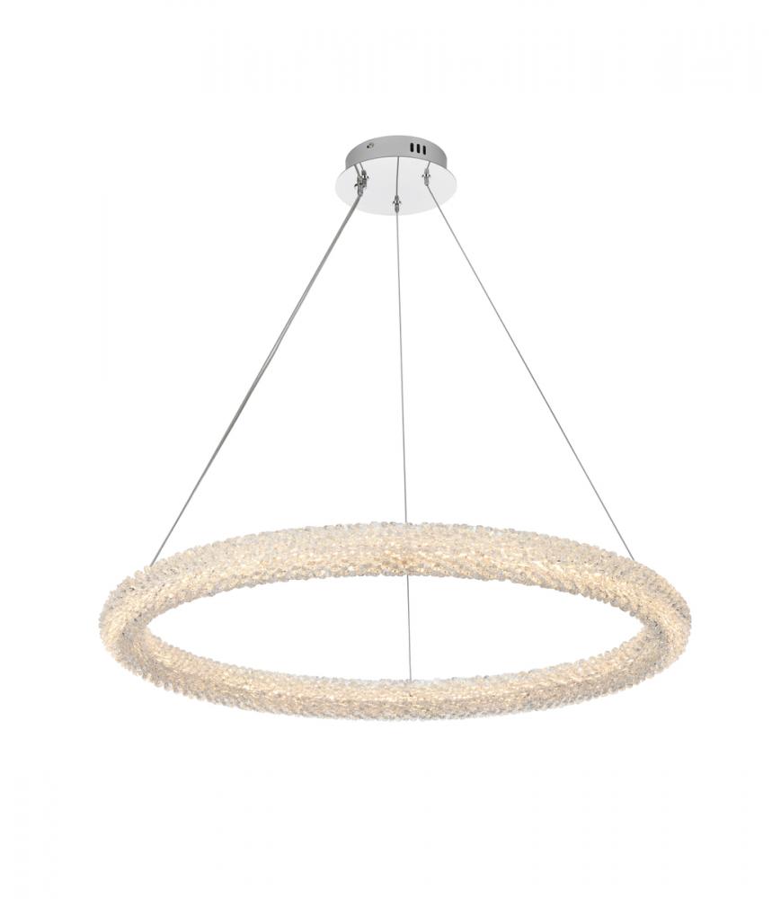 Bowen Hang D31.5&#34;H2.5&#34;LED 48W DIM 3CCT  Chrome