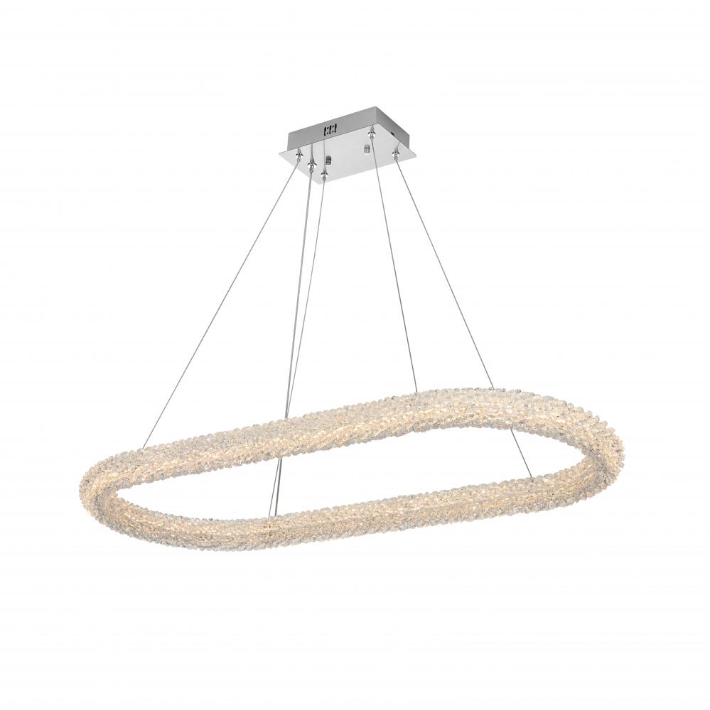 Bowen Hang L41.5&#34; W18&#34; H2.5&#34; LED 48W DIM 3CCT  Chrome