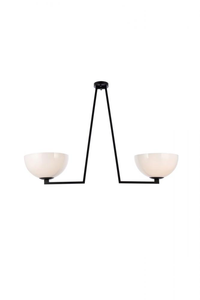 Jeanne Ceiling Lamp L46.1W13&#34;H31.1&#34; Black