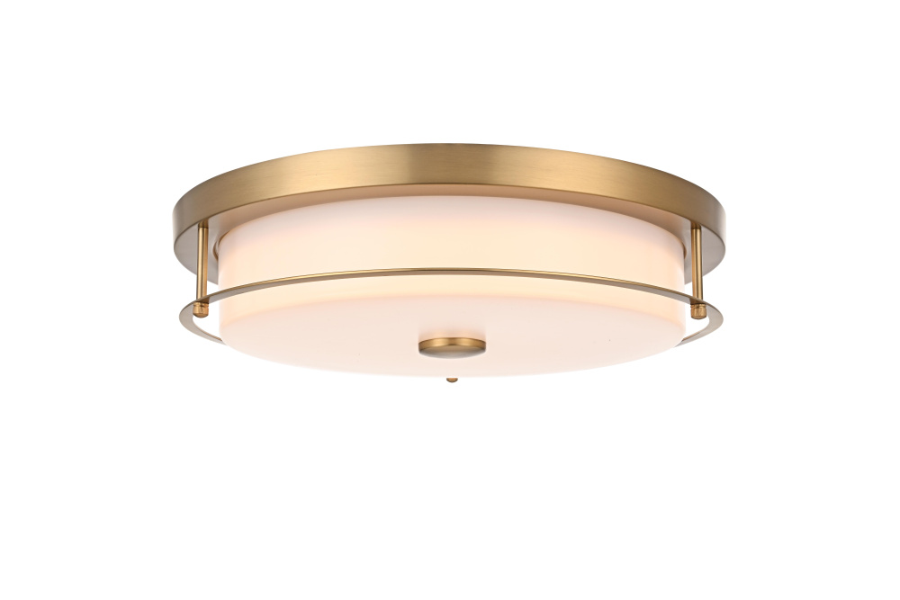 Flush Mount D16&#34; H4&#34; LED 24W 3CCT Satin Gold