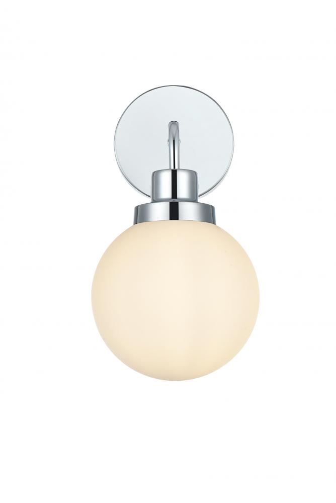 Hanson Wall Sconce L5.9&#34;H11.7&#34;E8.1&#34;  W/GL Chrome