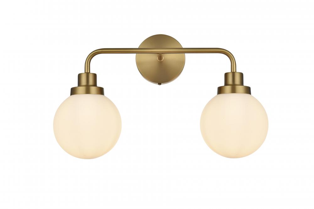 Hanson Wall Sconce L18.6&#34;H11.7&#34;E7.7&#34; W/GL Satin Gold