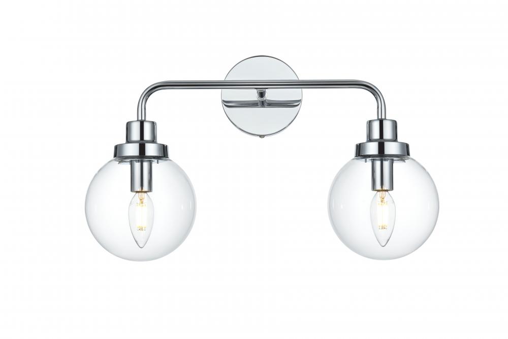 Hanson Wall Sconce L18.6&#34;H11.7&#34;E7.7&#34;  C/GL Chrome