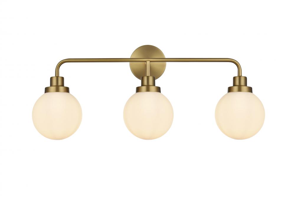 Hanson Wall Sconce L27.6&#34;H11.7&#34;E7.7&#34; W/GL Satin Gold