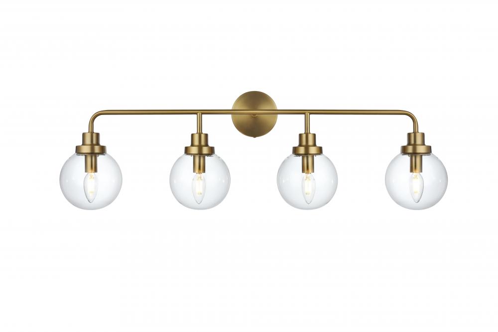 Hanson Wall Sconce L37.2&#34;H11.7&#34;E7.7&#34; C/GL Satin Gold