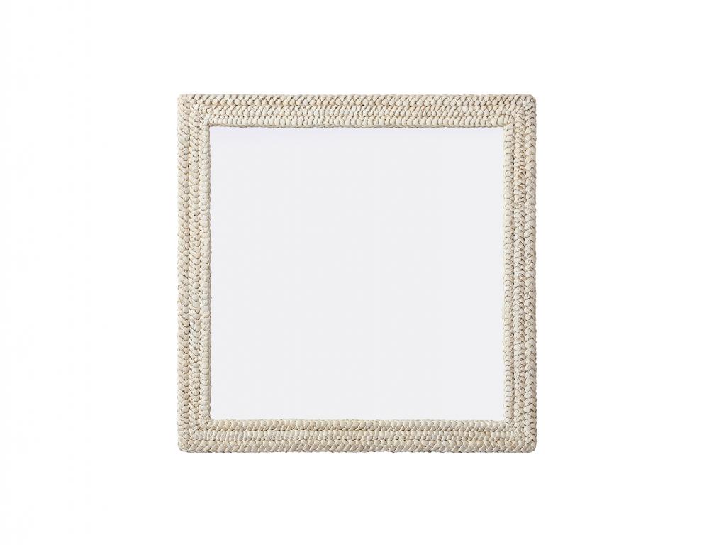 Jute Rope Mirror 40&#39;&#39;x40&#39;&#39; Linen White