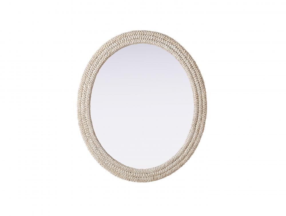 Jute Rope Mirror 36&#39;&#39;x42&#39;&#39; Linen White