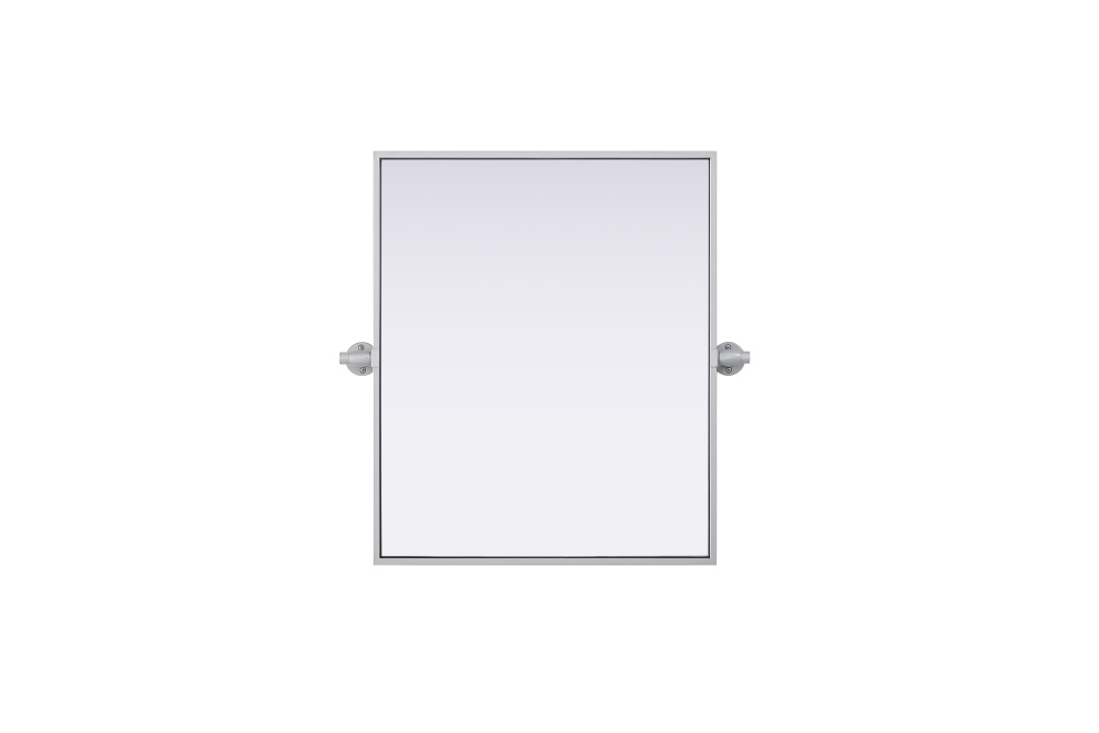 Metal Frame Mirror 20&#34;W x 24&#34;H Silver