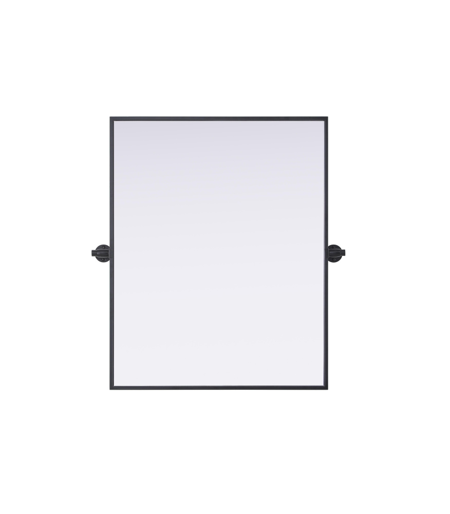 Metal Frame Mirror 24&#34;W x 30&#34;H Black