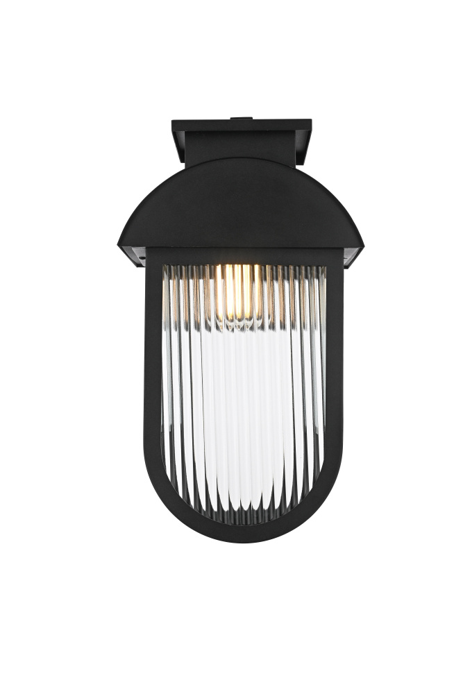 Wall sconce W10&#34; E9.5&#34; H18.5&#34; L1 Black