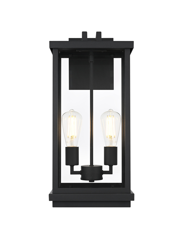 Wall Sconce W9.4&#34; E7.8&#34; H20.5&#34; Black