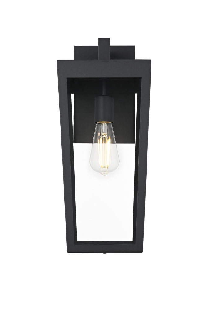 Wall Sconce W7.5&#34; E8.9&#34; H18.3&#34; Black