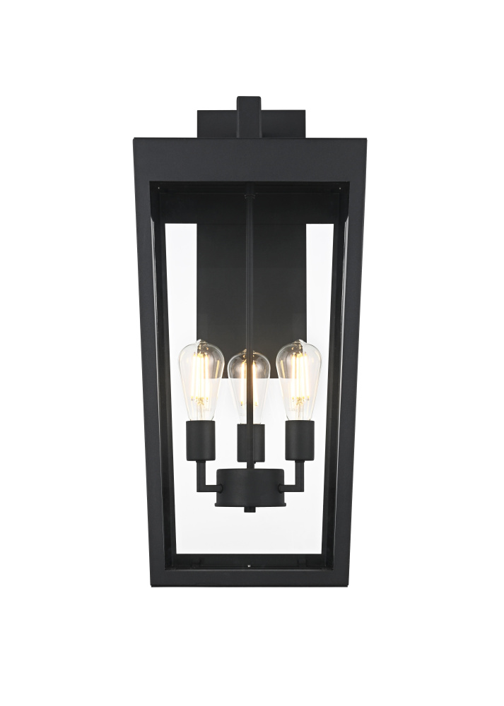 Wall Sconce W12.0&#34; E13.5&#34; H28.0&#34; Black