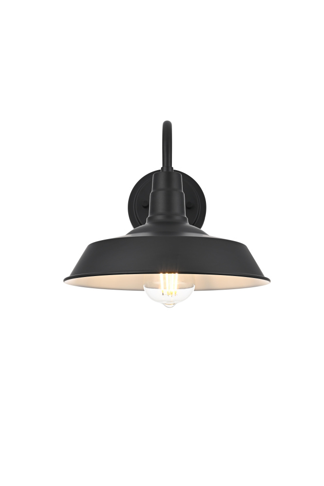 Wall Sconce W10&#34;xH9&#34;xE15&#34; Black