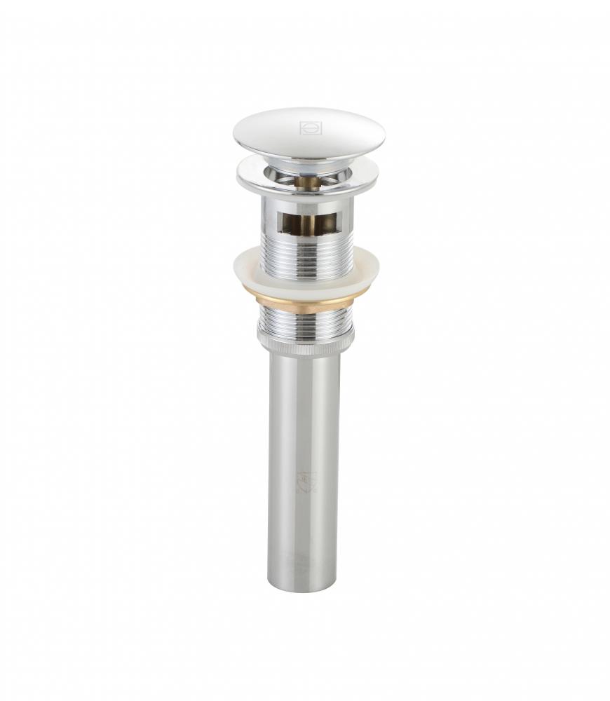 Pop-up drainer with overflow hole 2.6&#34;x7.76&#34;x2.6 Chrome