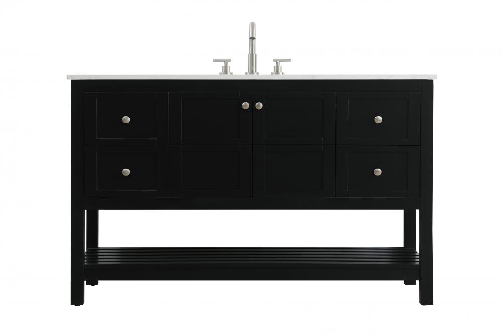 Vanity Cabinet 2dr4dw 54&#34;x22&#34;x34&#34; Black
