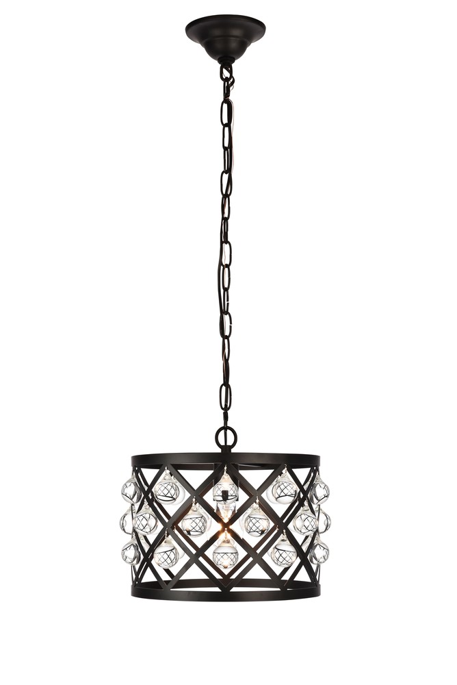 Camden Collection Pendant D13 H10.2 Lt:1 Black Finish