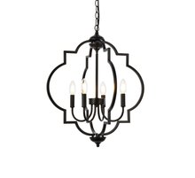 Elegant LD7065D20BK - Sandara 4 lights pendant in black