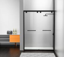 Elegant SD303-6076MBK - Semi-frameless Shower Door 60x76 Matte Black