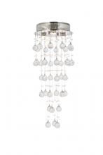 Elegant V2006F12C/RC - Galaxy 3 light Chrome Flush Mount Clear Royal Cut Crystal