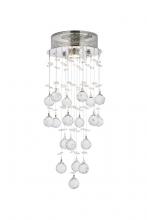 Elegant V2006F8C/RC - Galaxy 1 light Chrome Flush Mount Clear Royal Cut Crystal