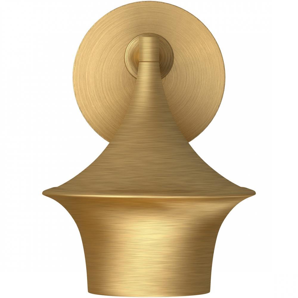 Emiko 7-in Brushed Gold 1 Light Wall/Vanity