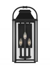 Visual Comfort & Co. Studio Collection OL13201TXB - Wellsworth Transitional 3-Light Outdoor Exterior Medium Lantern Sconce Light