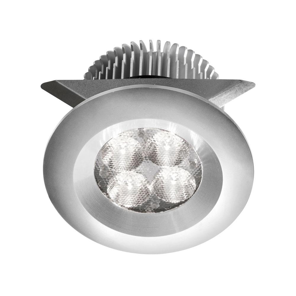 Aluminum 2x4W 3000K, CRI80+, 25Â° beam, 24VDC input with Male Connector, 18&#34; Lead wire, D70xH50 