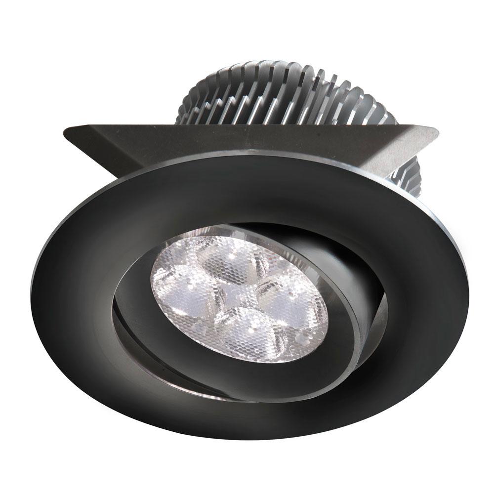 Black 2x4W 3000K, CRI80+, 25Â° beam, 24VDC input with Male Connector, 18&#34; Lead wire, D84xH50 mm
