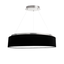 Dainolite CIR-2634C-SV-797 - 34W Chandelier, Silver w/ Black Shade