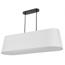 Dainolite PIT-484HP-MB - 4 Light Horizontal Pendant in Matte Black w/ White Shade